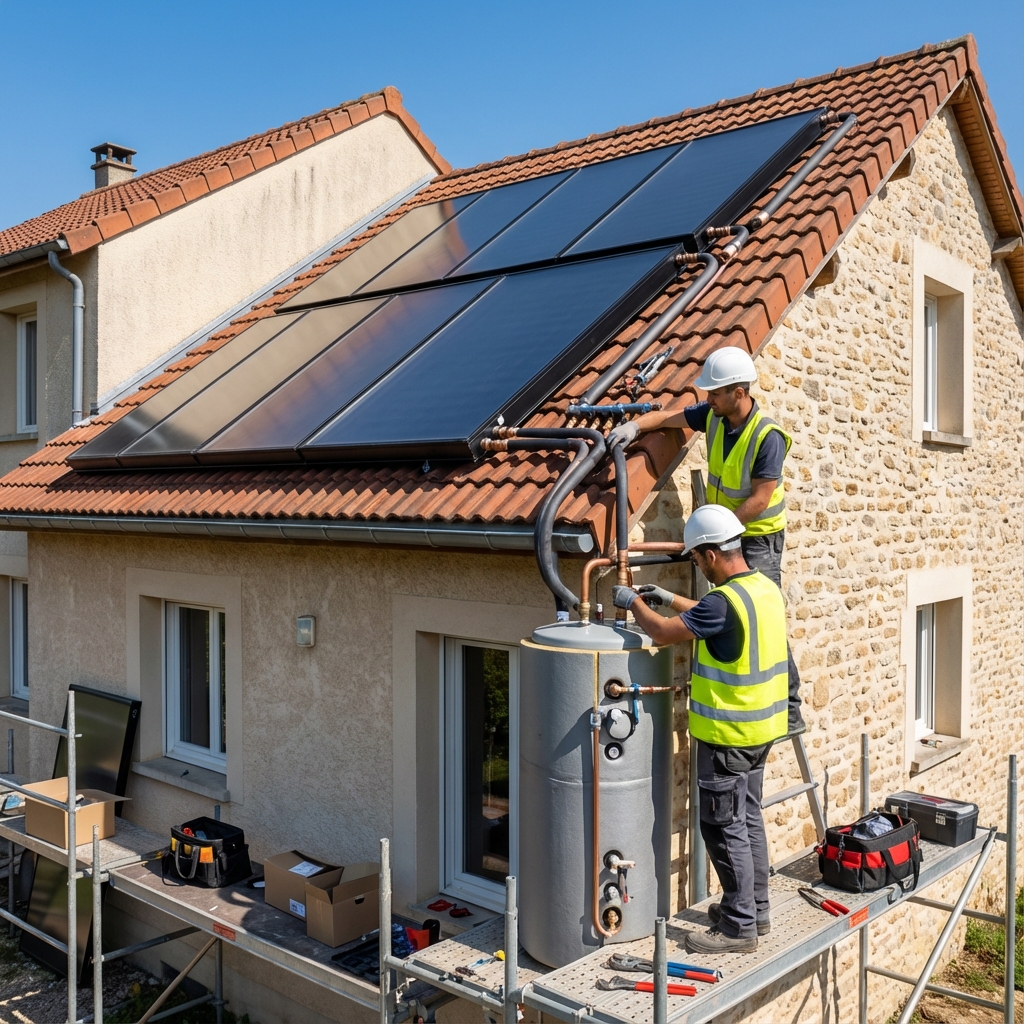 Installation Chauffe-Eau Solaire Individuel (CESI)
