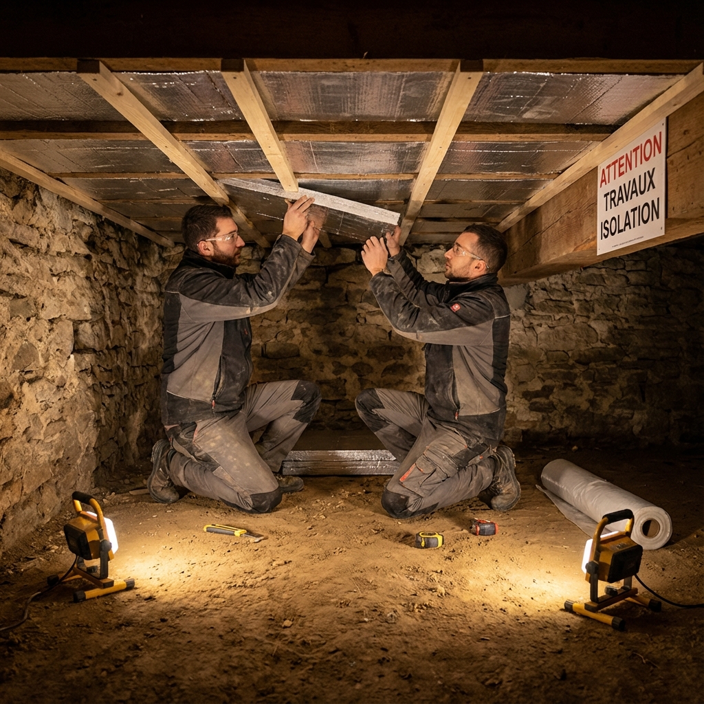 Installation Isolation Plancher Bas