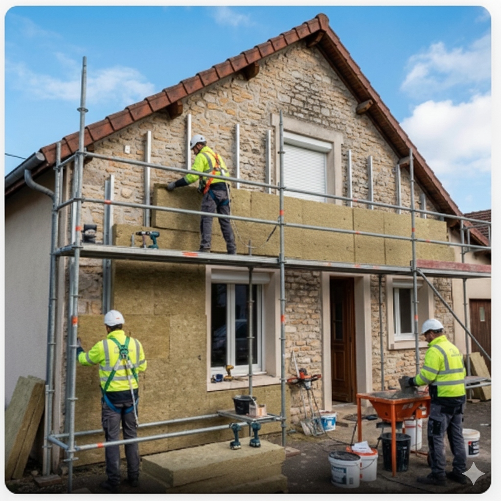 Installation Isolation Thermique par l'Extérieur (ITE)